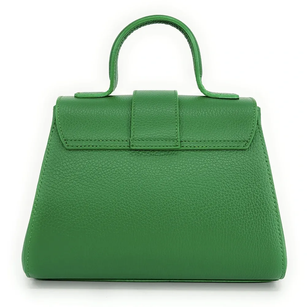Sac bandoulière en cuir grainé SMART Vert anglais - Image 3
