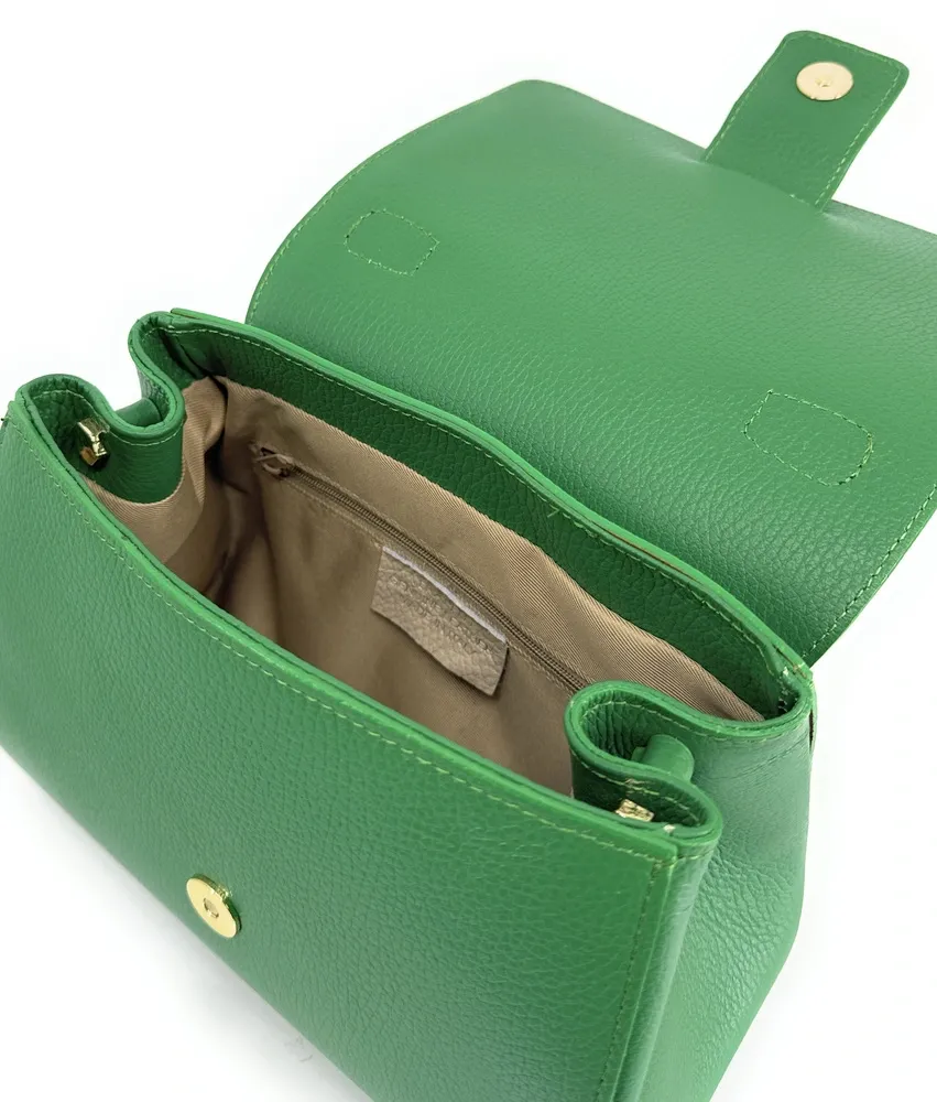 Sac bandoulière en cuir grainé SMART Vert anglais - Image 8
