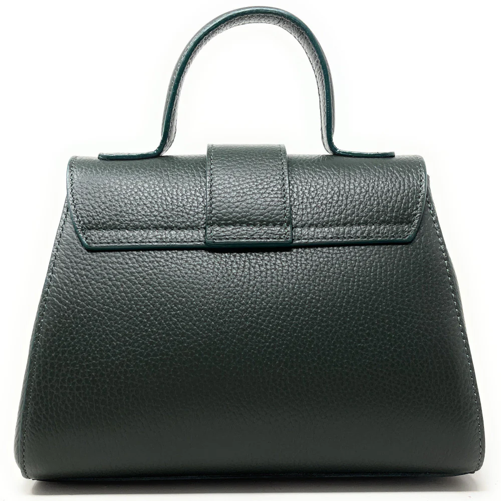 Sac bandoulière en cuir grainé SMART Vert forêt - Image 3