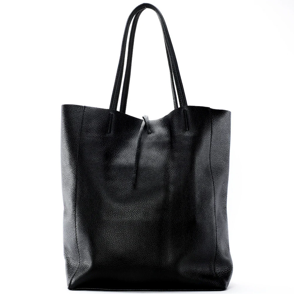 Sac cabas en cuir grainé NICE Noir - Image 3