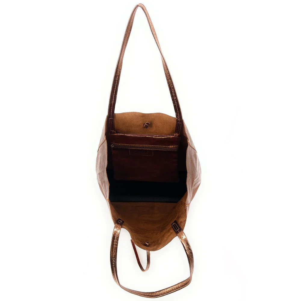 Sac cabas en cuir métallisé NICE Bronze - Image 4