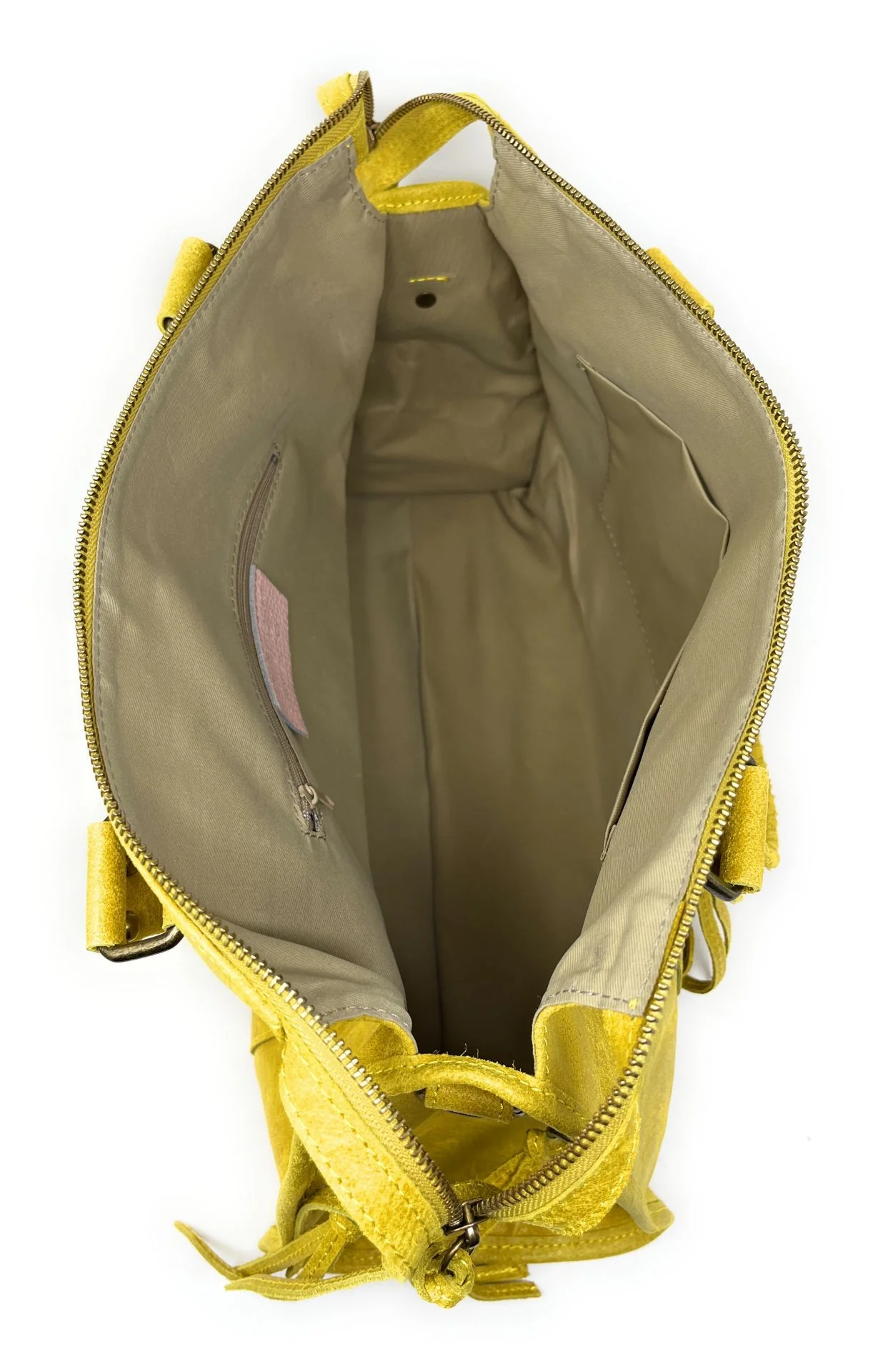 Sac à main en cuir brossé SANDSTORM Jaune tournesol - Image 4
