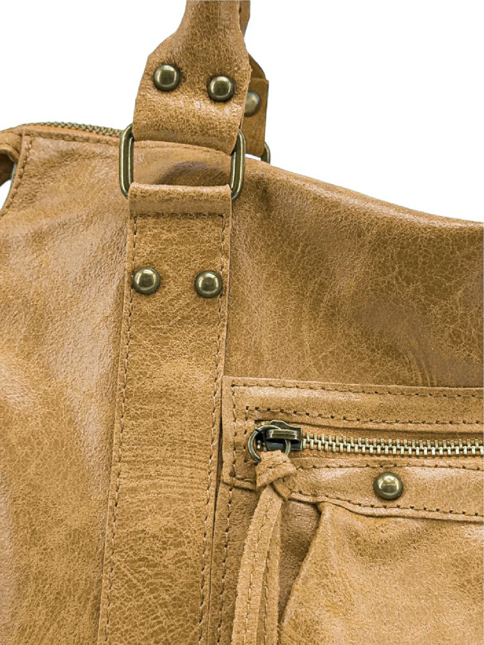 Sac à main en cuir brossé SANDSTORM Savane - Image 3