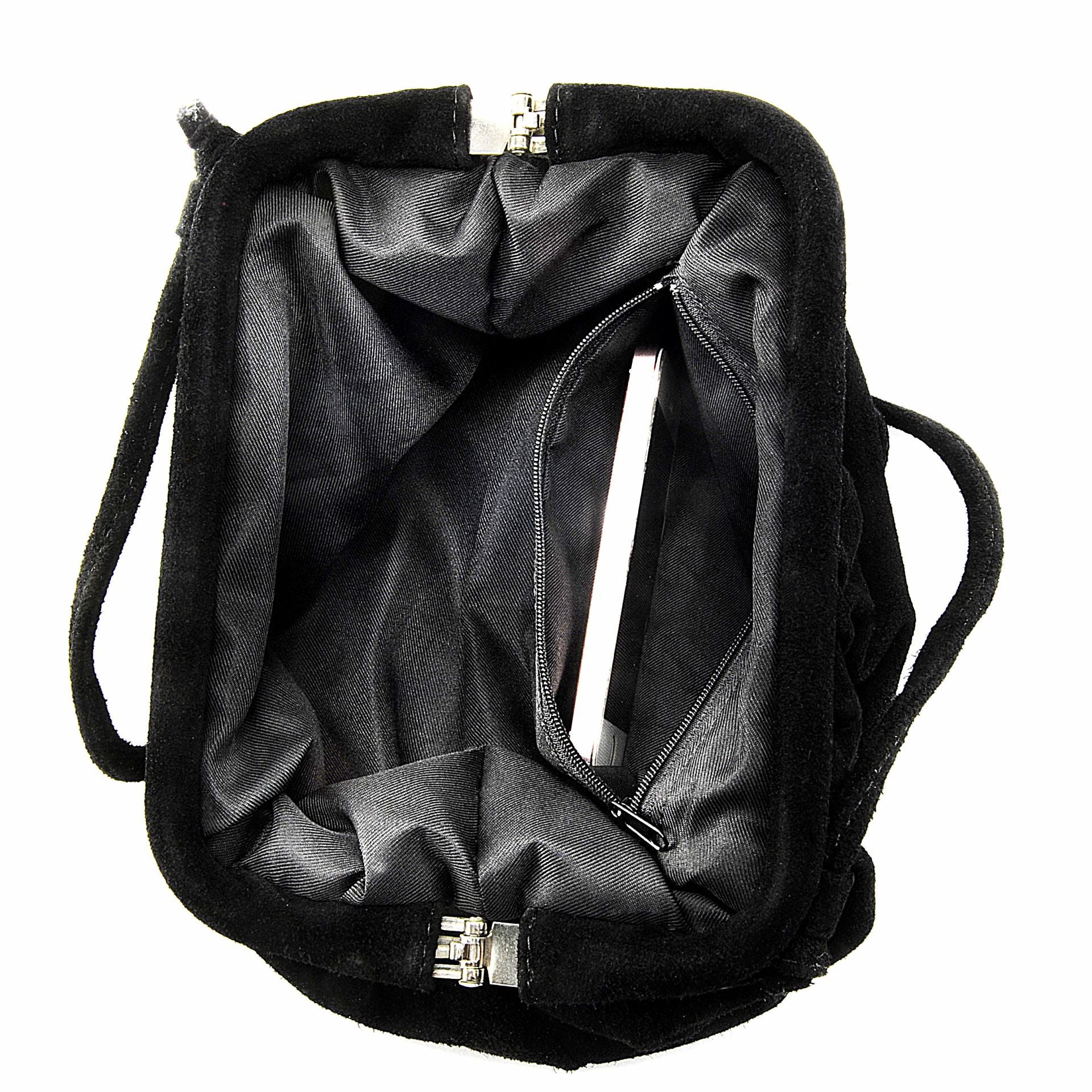 Sac à main pouch en daim BRASILIA Noir - Image 5
