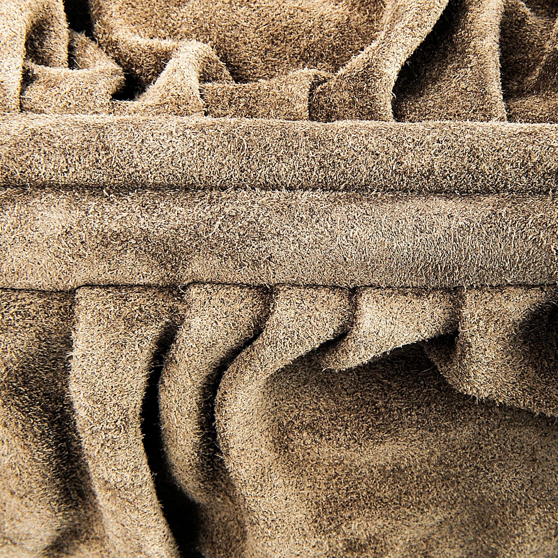 Sac à main pouch en daim BRASILIA Taupe - Image 4