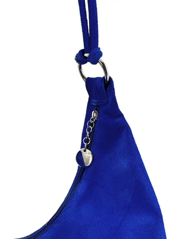 Sac à main en daim LOVE Bleu roi - Image 4