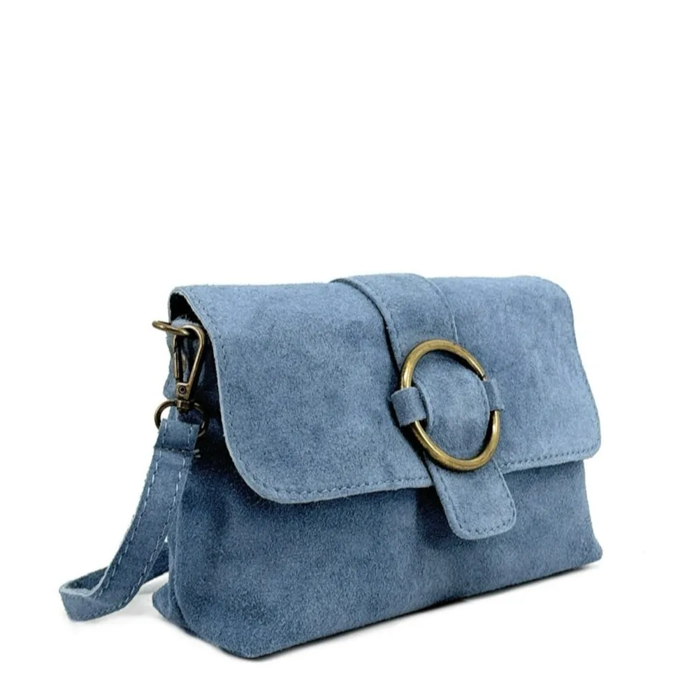 Sac à main en daim VERONE SUEDE Bleu denim - Image 2