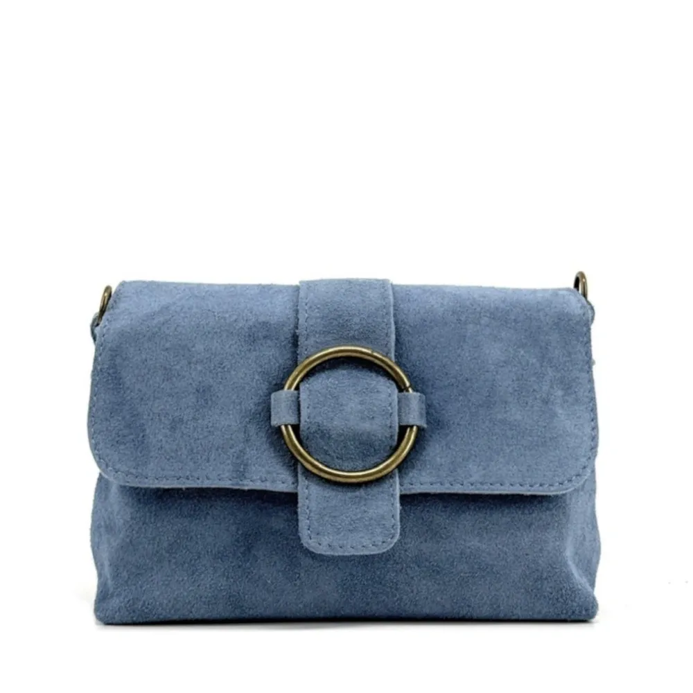 Sac à main en daim VERONE SUEDE Bleu denim - Image 6
