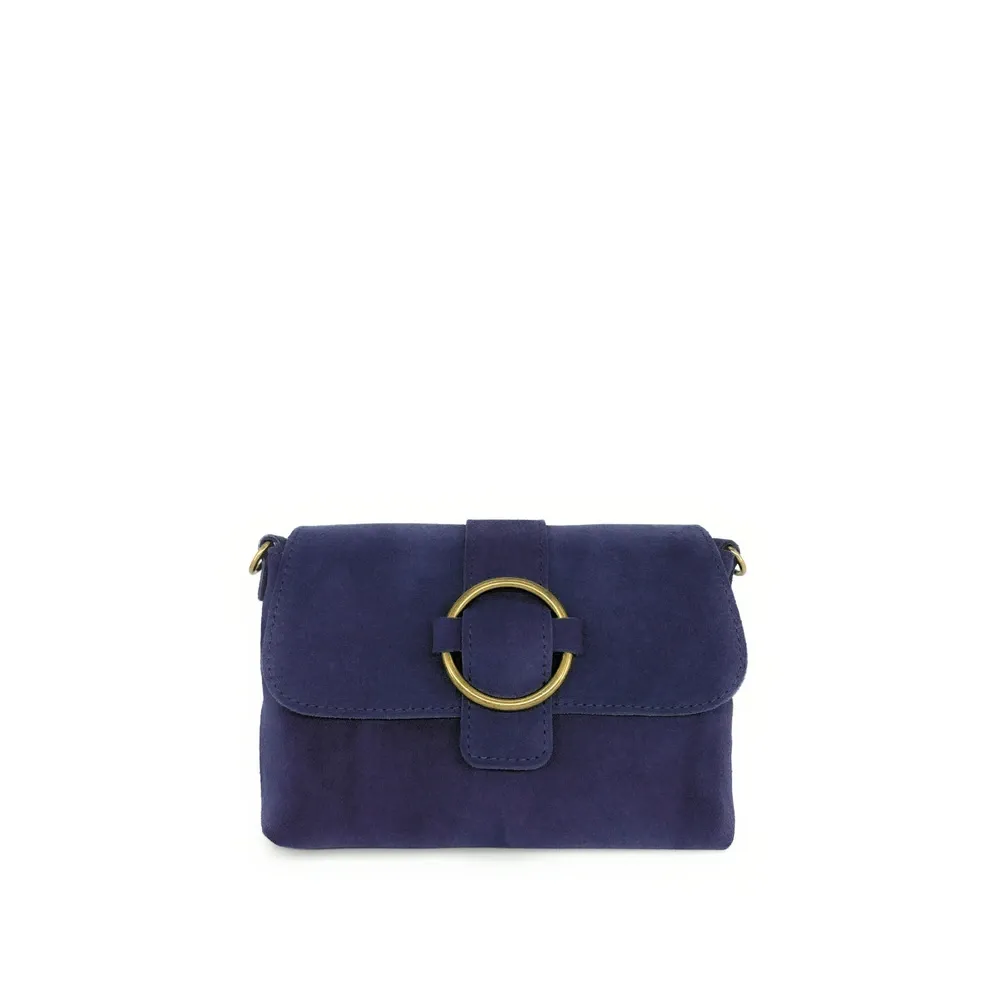 Sac à main en daim VERONE SUEDE Bleu profond