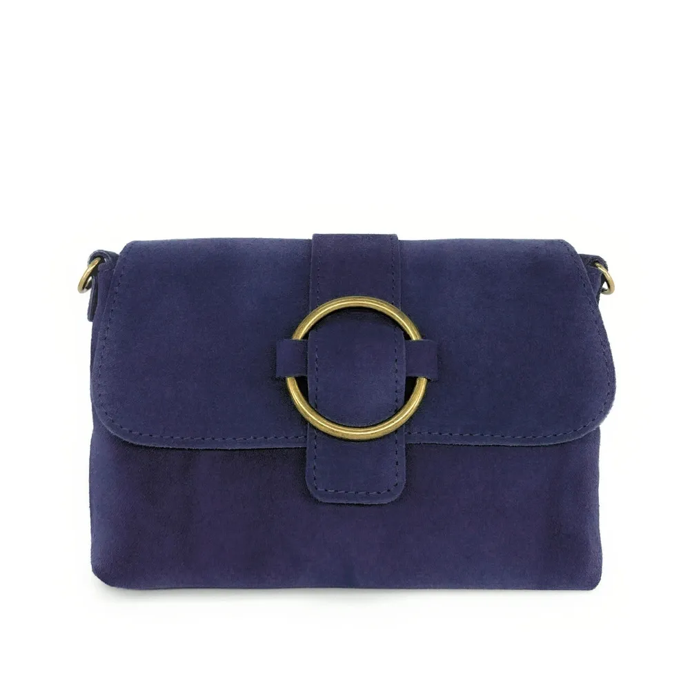 Sac à main en daim VERONE SUEDE Bleu profond - Image 6