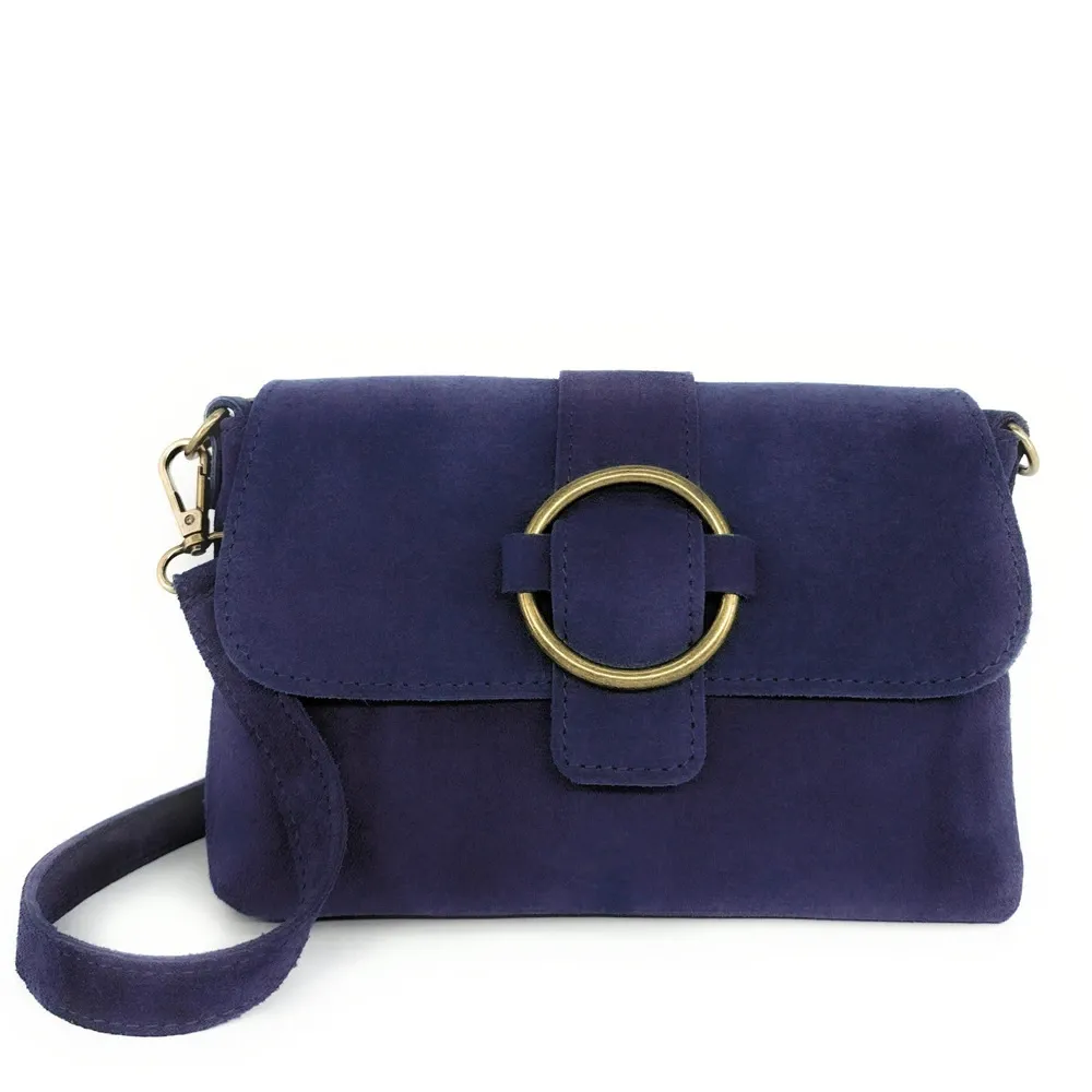 Sac à main en daim VERONE SUEDE Bleu profond - Image 7