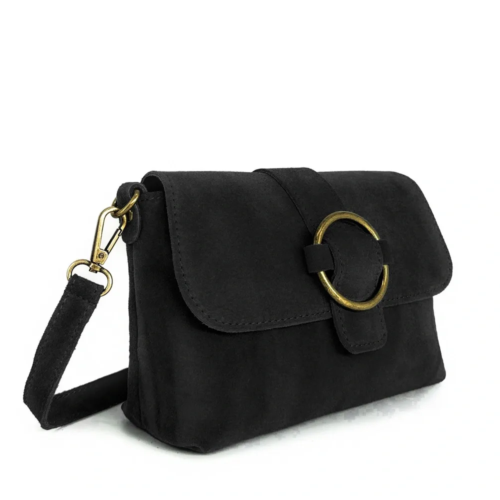Sac à main en daim VERONE SUEDE Noir - Image 2