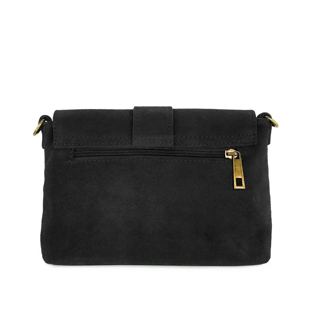 Sac à main en daim VERONE SUEDE Noir - Image 6