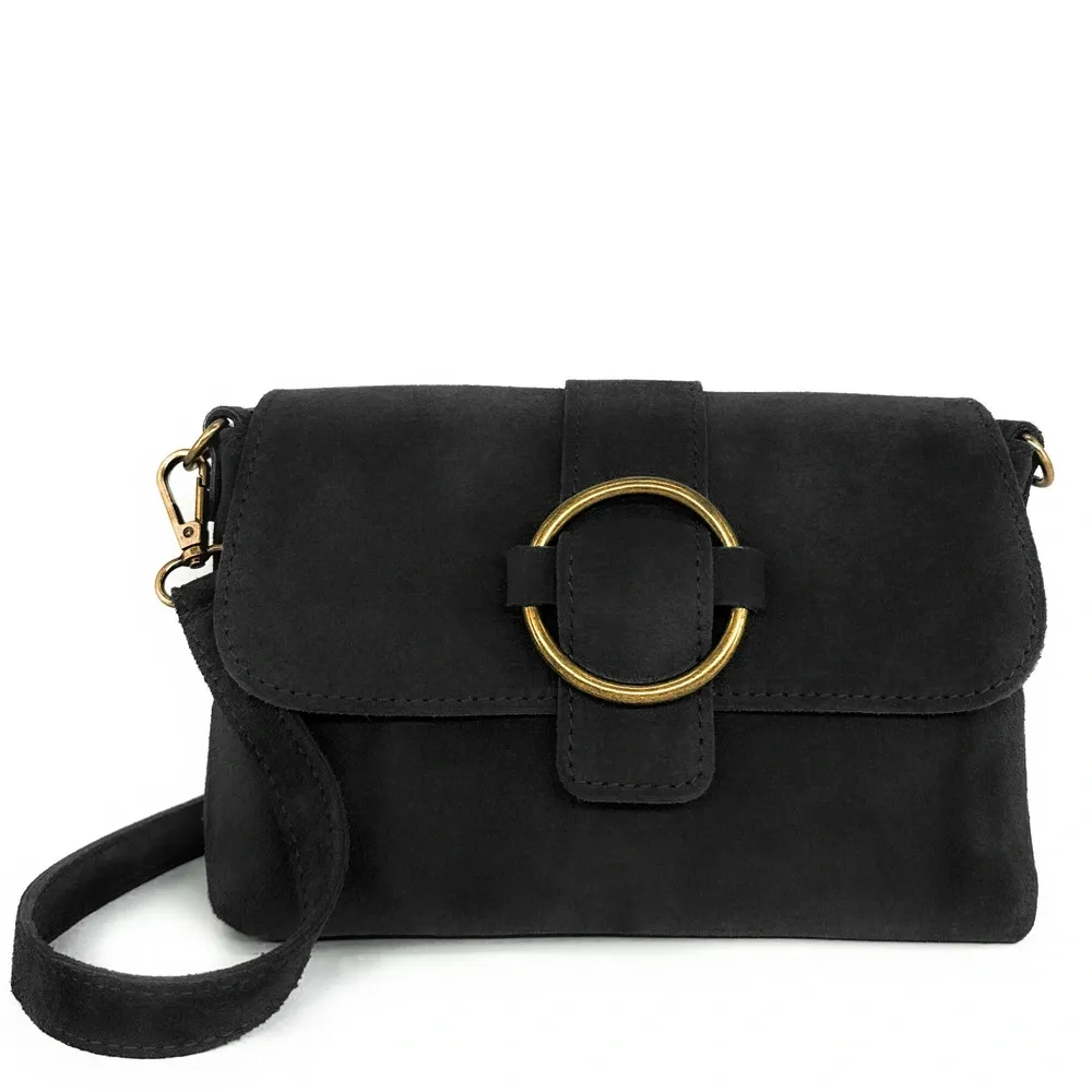 Sac à main en daim VERONE SUEDE Noir - Image 7