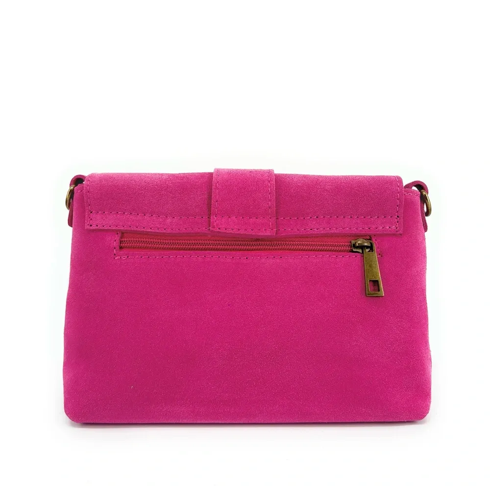 Sac à main en daim VERONE SUEDE Rose fuchsia - Image 5