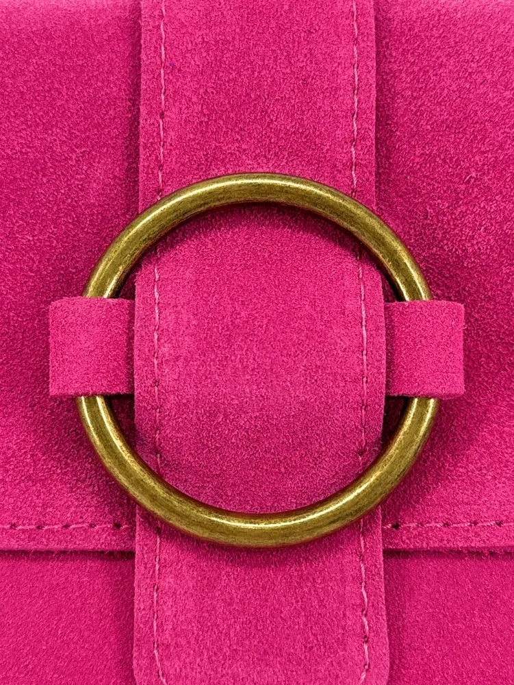 Sac à main en daim VERONE SUEDE Rose fuchsia - Image 9