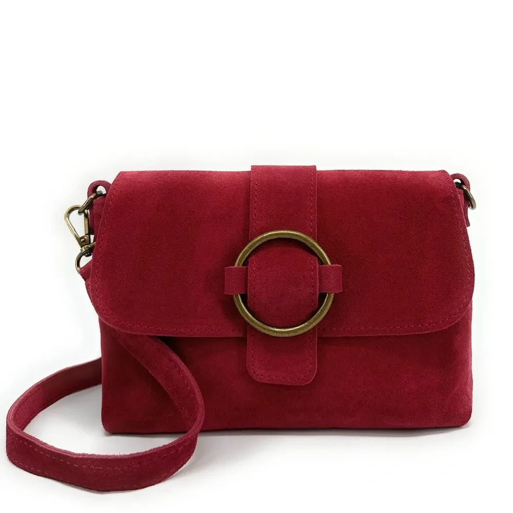 Sac à main en daim VERONE SUEDE Rouge foncé - Image 5