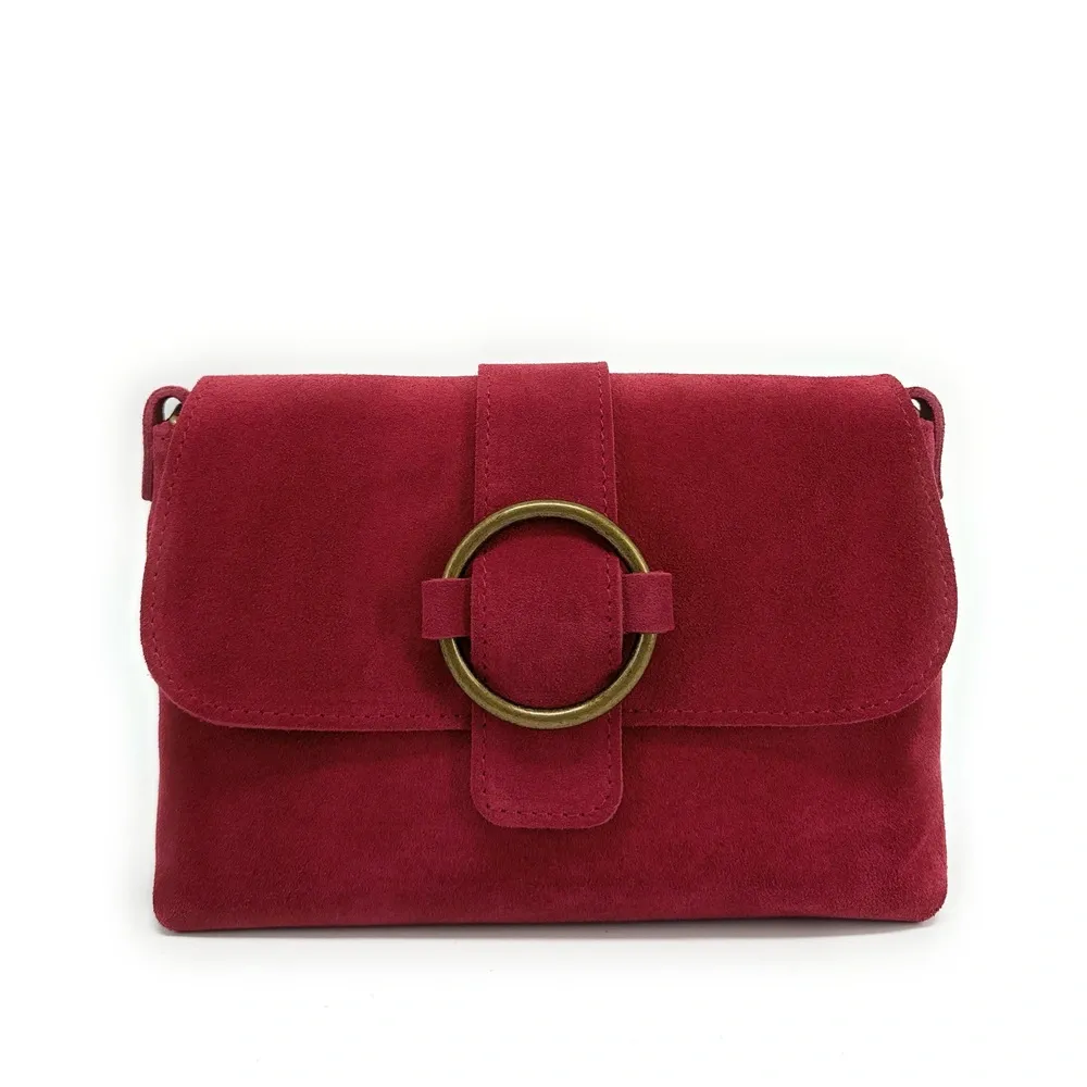 Sac à main en daim VERONE SUEDE Rouge foncé - Image 6