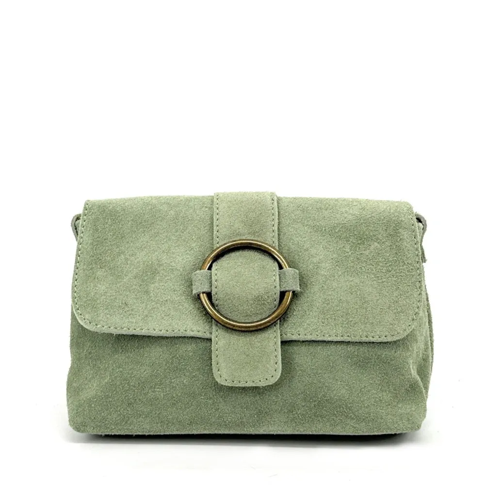 Sac à main en daim VERONE SUEDE Vert amande - Image 4