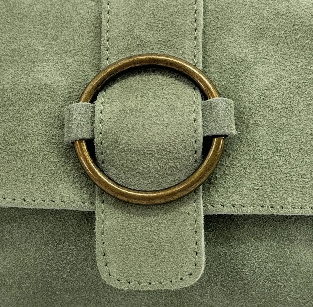 Sac à main en daim VERONE SUEDE Vert amande - Image 6