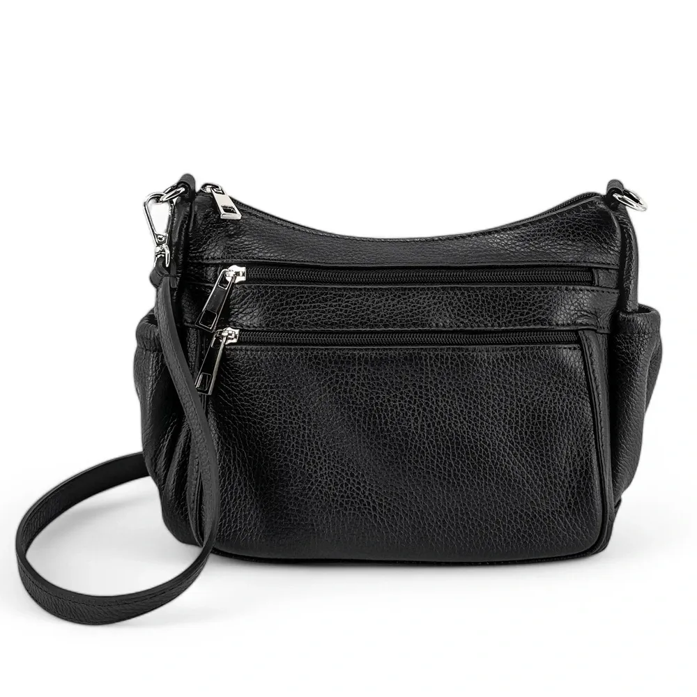 Sac à main en cuir grainé BROOKLYN Noir - Image 4