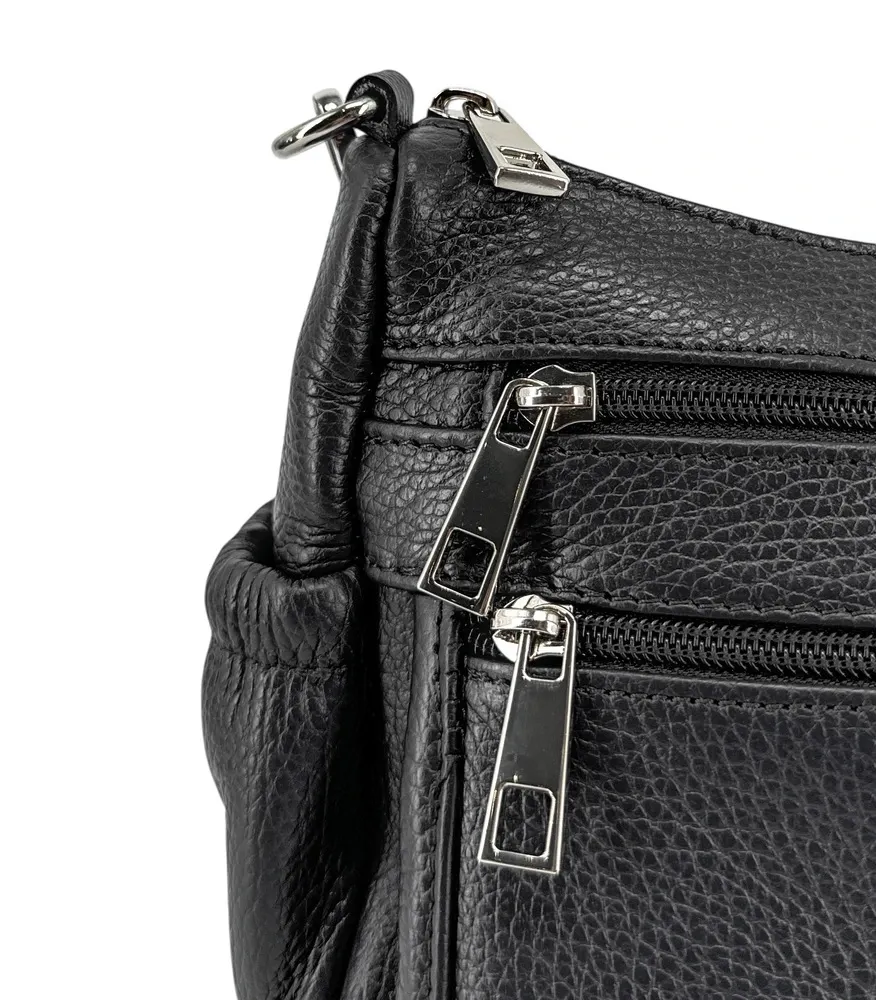 Sac à main en cuir grainé BROOKLYN Noir - Image 5