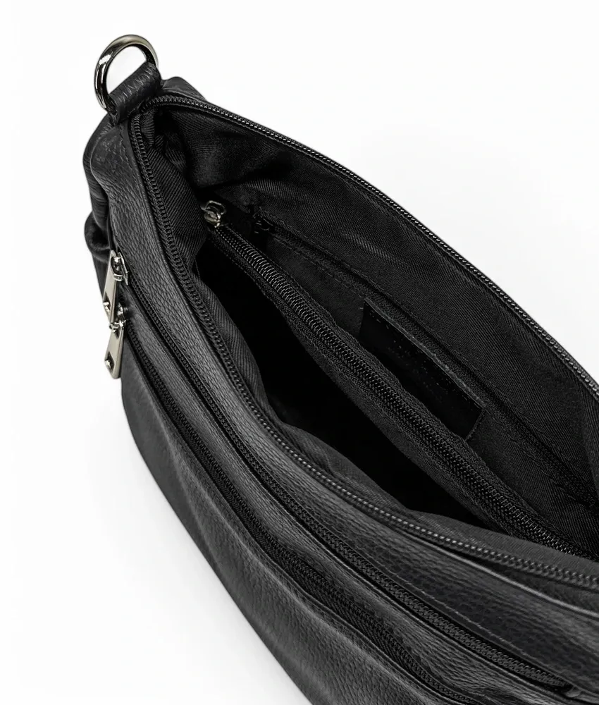 Sac à main en cuir grainé BROOKLYN Noir - Image 6