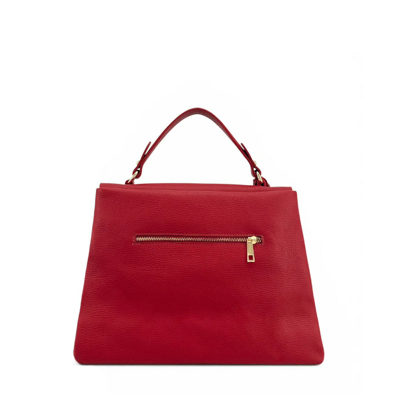 Sac à main en cuir grainé CHELSEA Rouge garance - Image 9