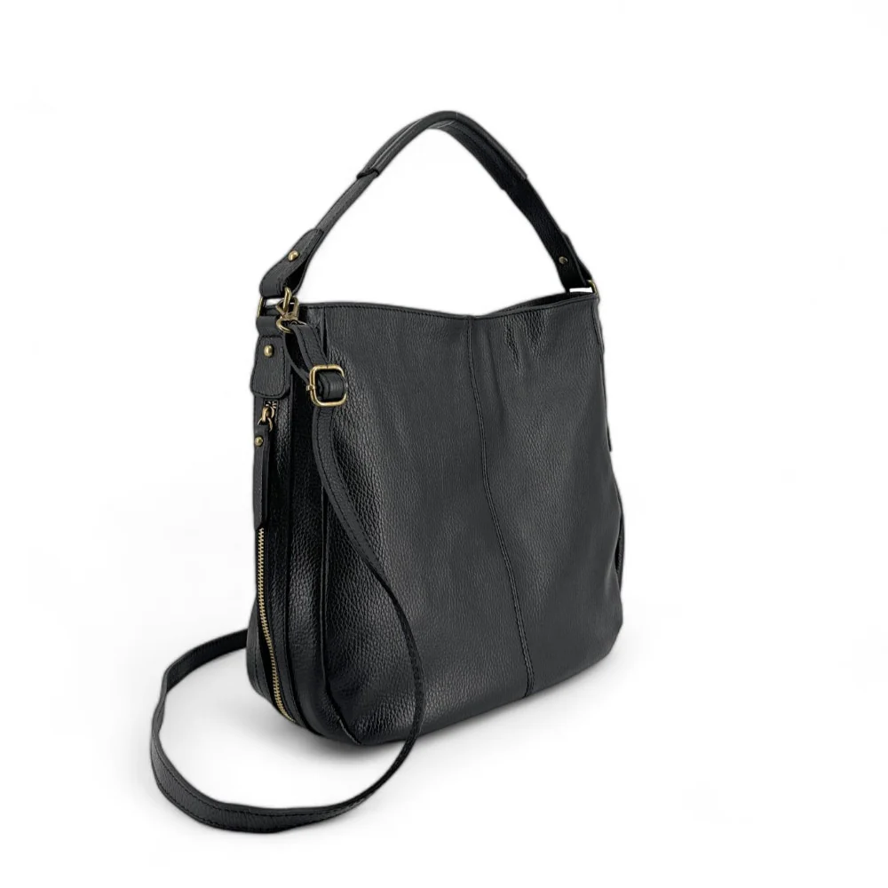Sac à main en cuir grainé CANNES Noir - Image 5