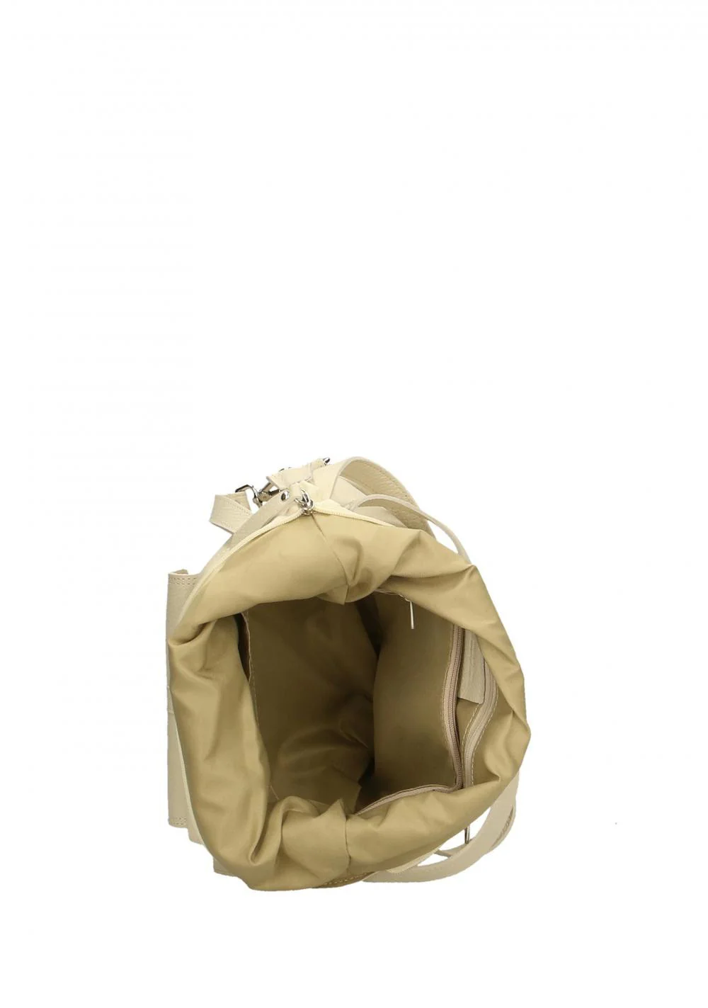 Sac multiposition en cuir grainé RIMINI Beige crème - Image 6