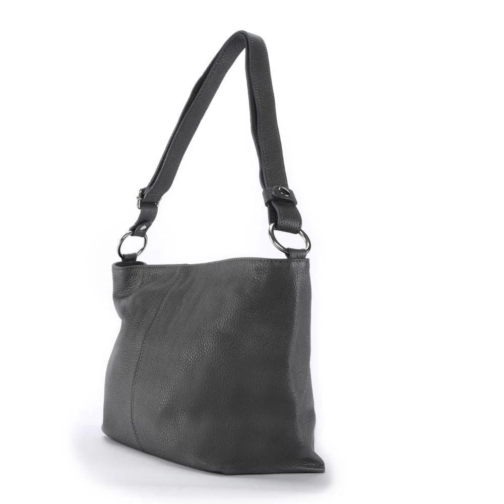Sac à main en cuir grainé KUTA Gris foncé - Image 2
