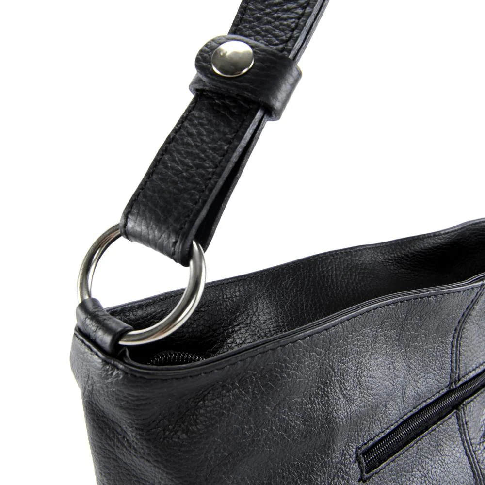 Sac à main en cuir grainé KUTA Noir - Image 4