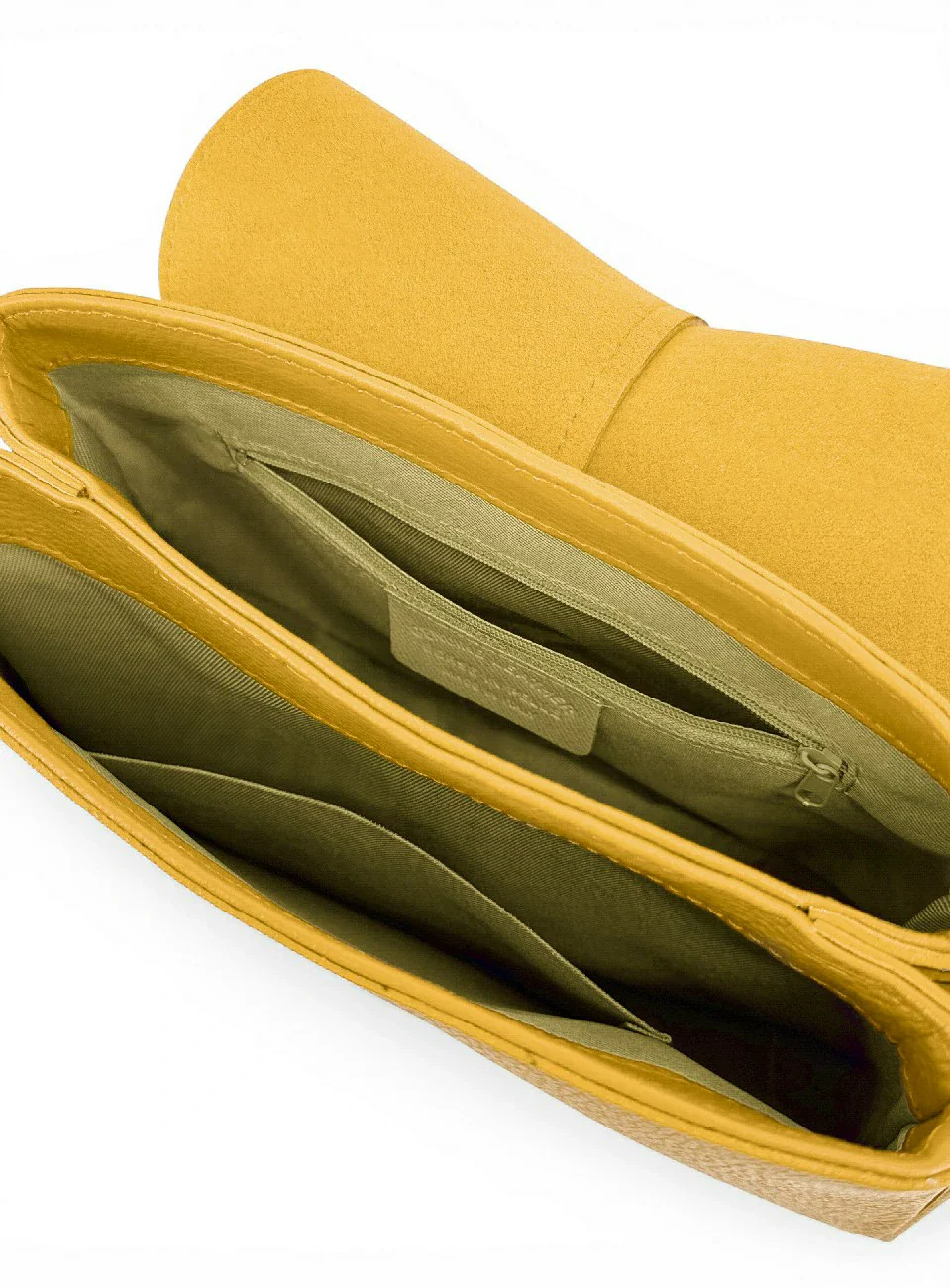 Sac à main en cuir grainé LOUIE Jaune tournesol - Image 8