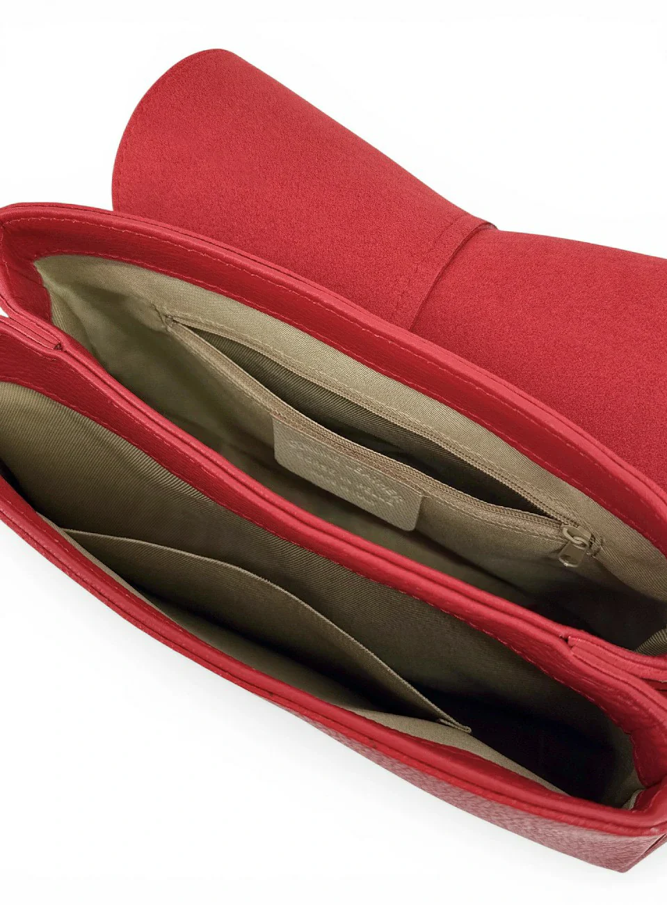 Sac à main en cuir grainé LOUIE Rouge garance - Image 8
