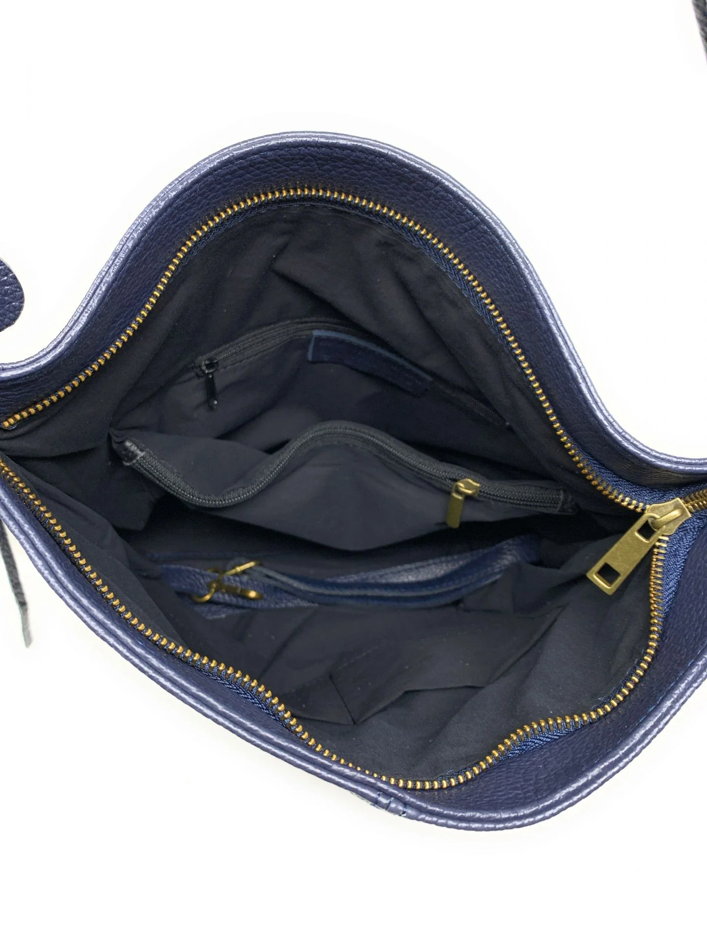 Sac à main en cuir grainé TANAH Bleu marine - Image 4