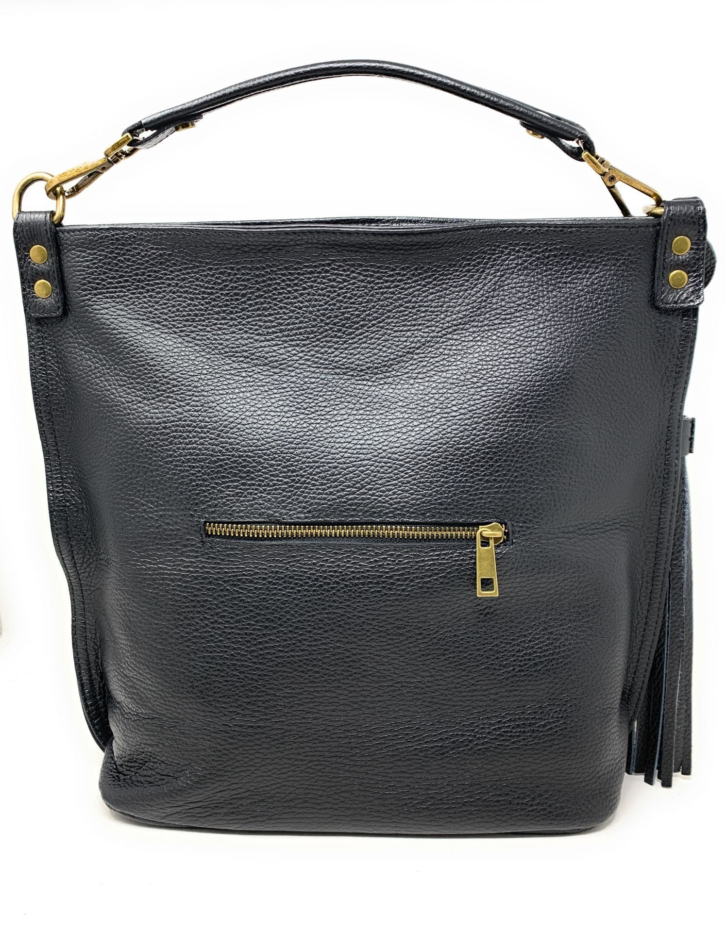 Sac à main en cuir grainé TANAH Noir - Image 2