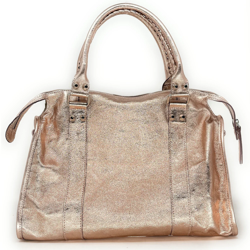 Sac à main en cuir irisé SANDSTORM Rose gold - Image 3