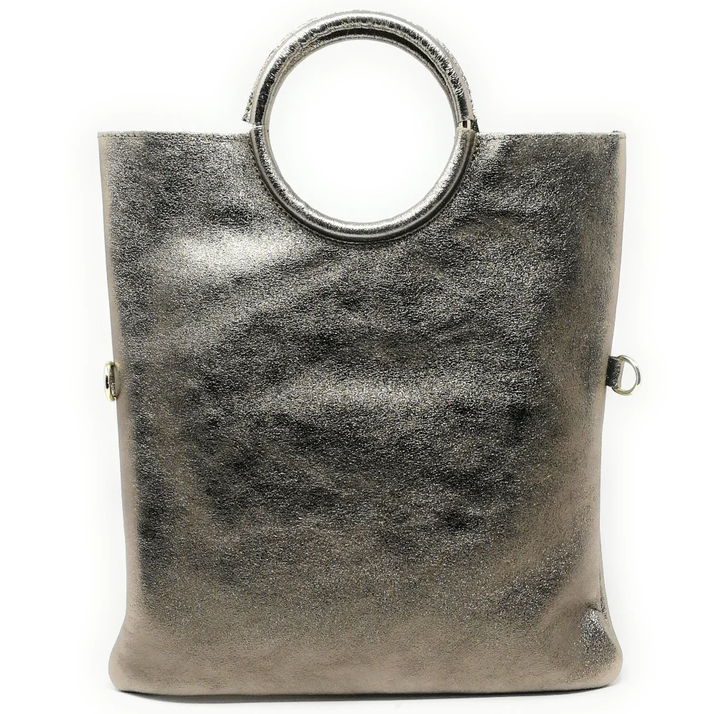 Sac à main en cuir irisé DAM DAM Champagne irisé - Image 3