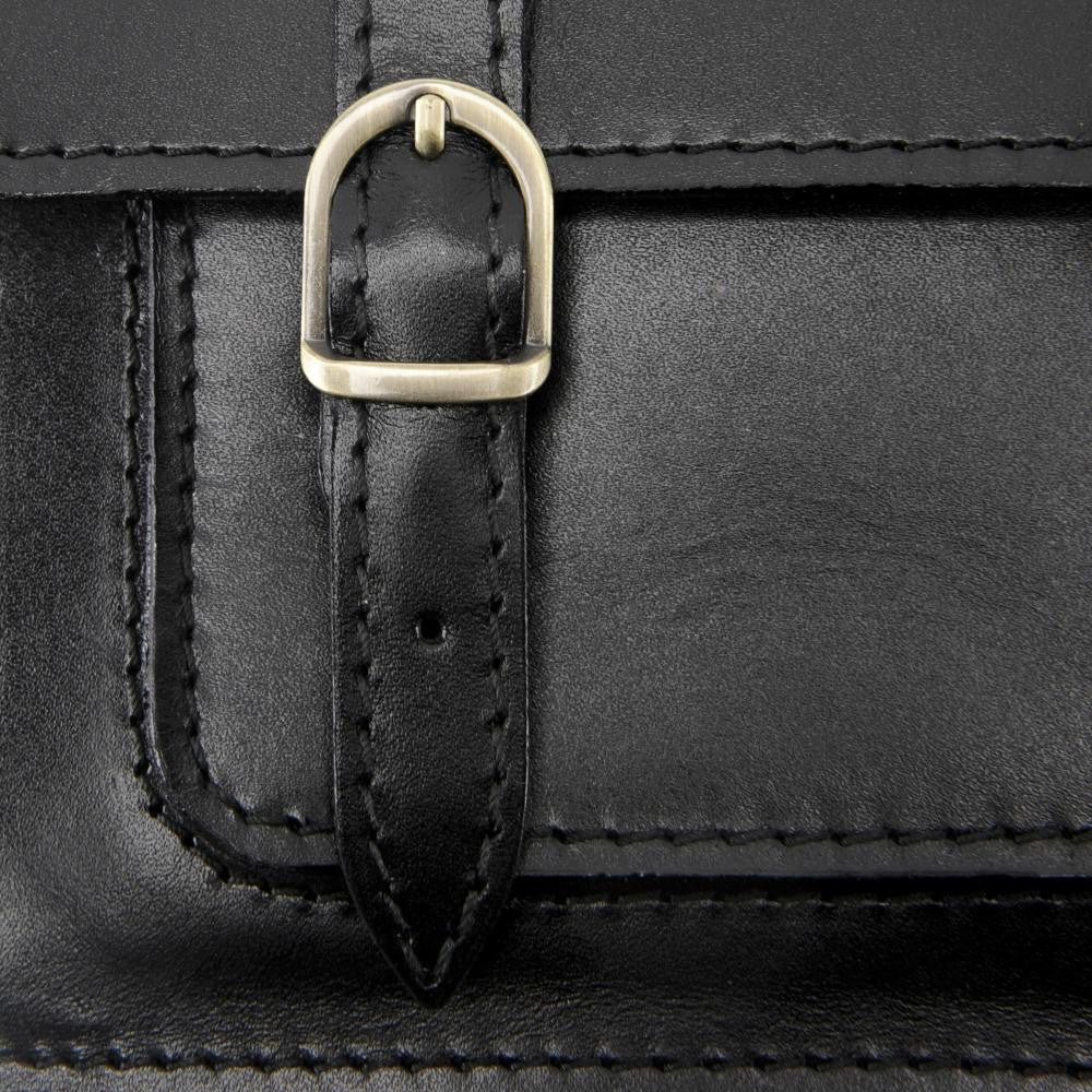 Sac à main en cuir lisse SAND Noir - Image 4