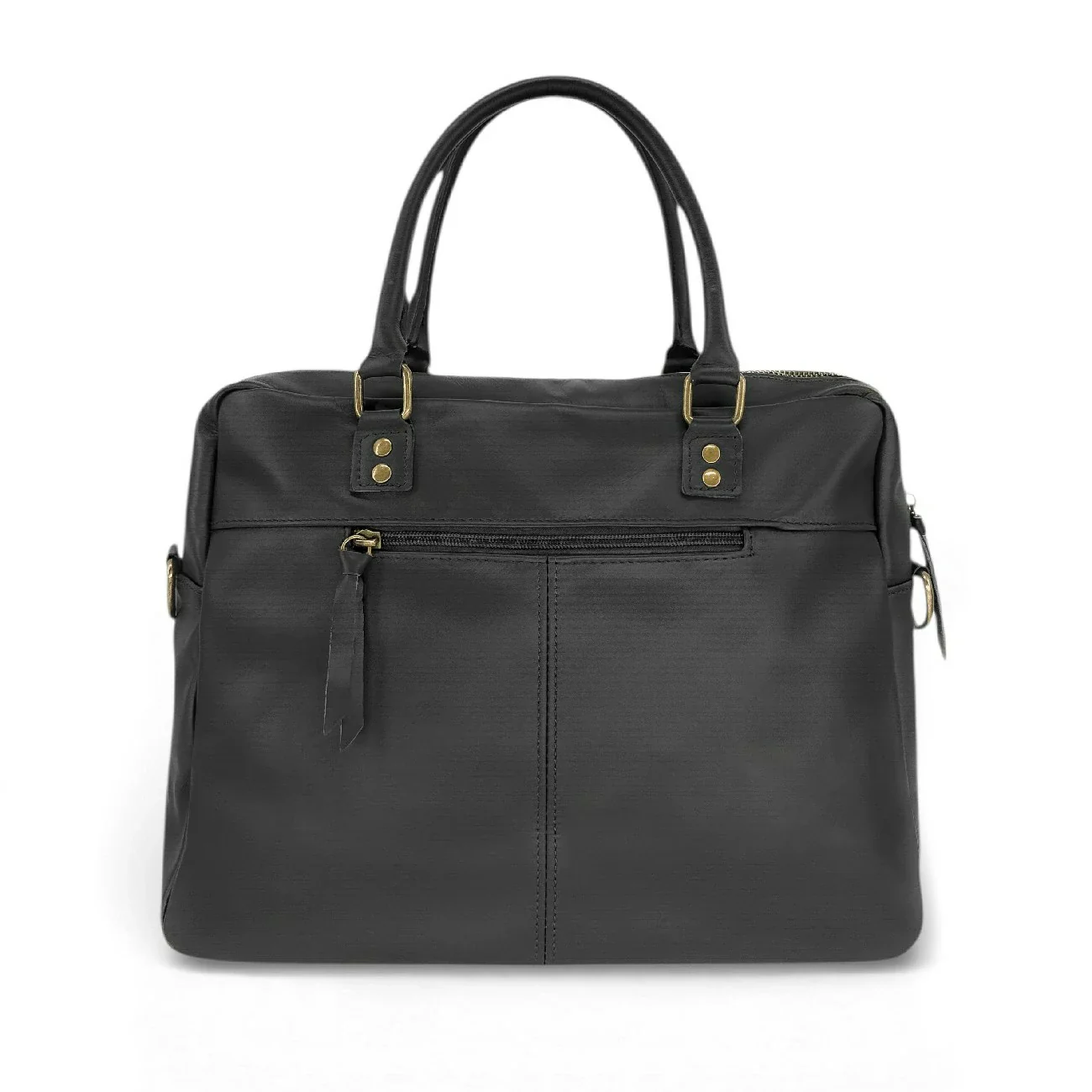 Sac à main en cuir lisse OMB MOSCOU Noir - Image 3