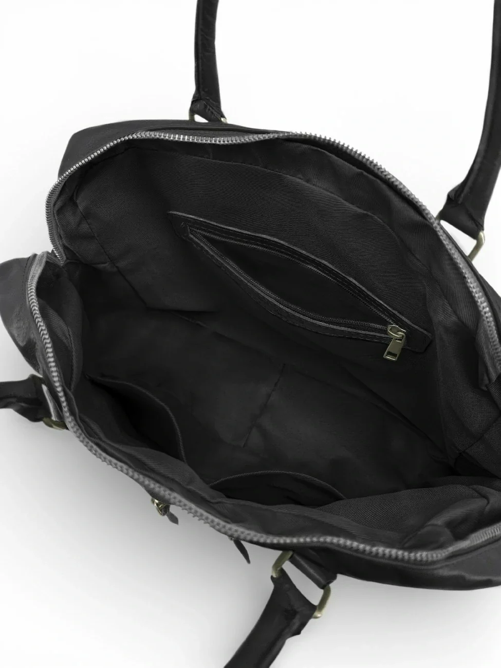 Sac à main en cuir lisse OMB MOSCOU Noir - Image 6