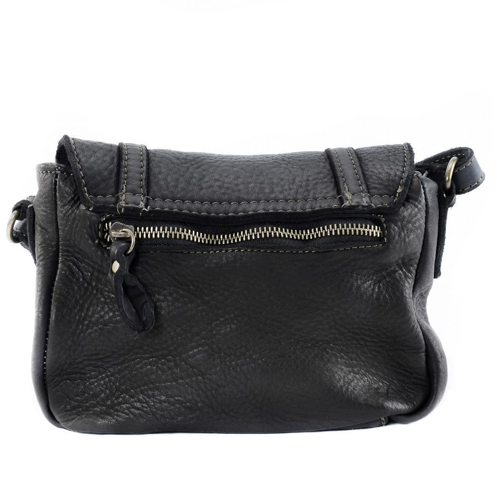 Sac à main en cuir souple vintage MELBOURNE Noir - Image 2