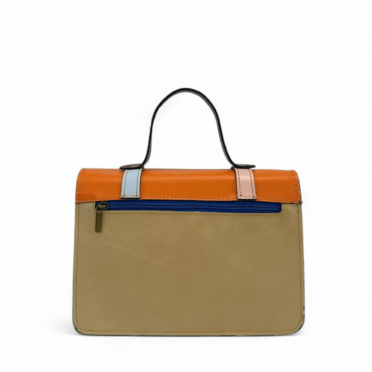 Sac à main en cuir lisse SAND ABSOLU Multicolore 3 - Image 6