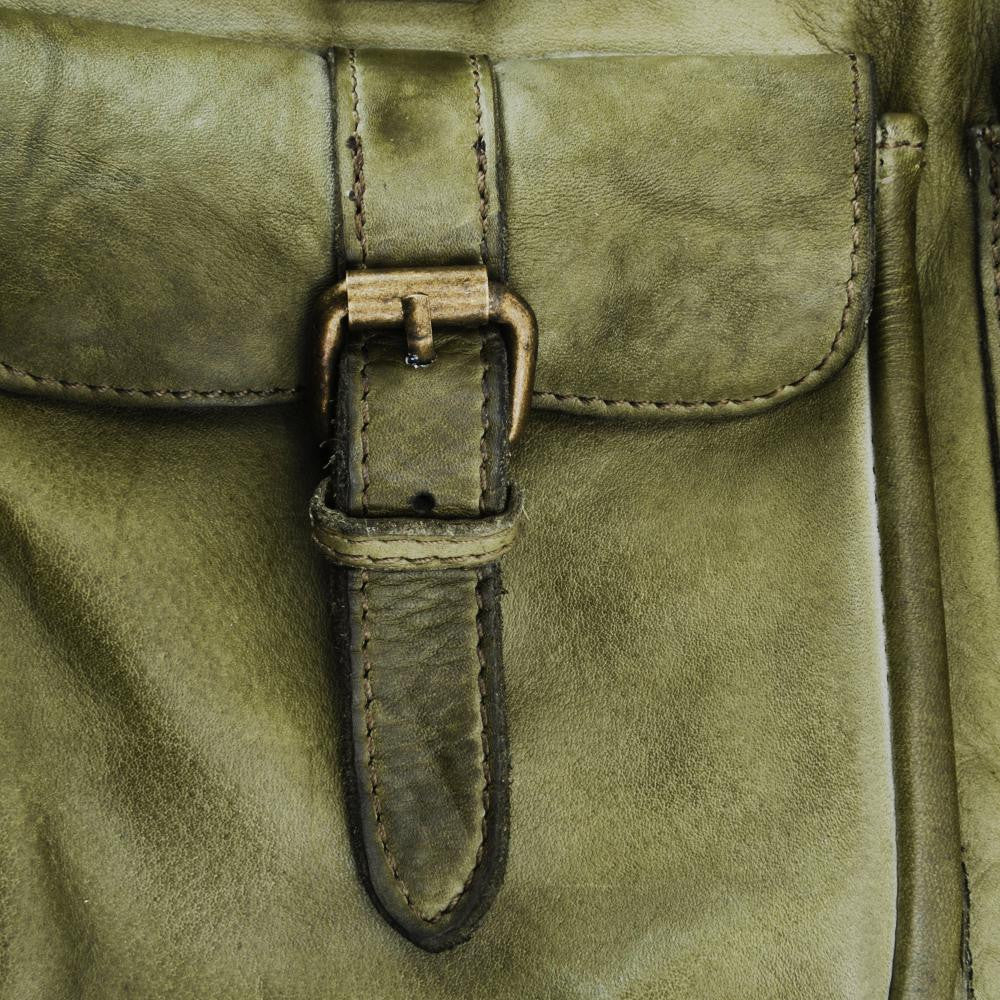 Sac cabas en cuir vintage MISS JENNER Kaki - Image 4