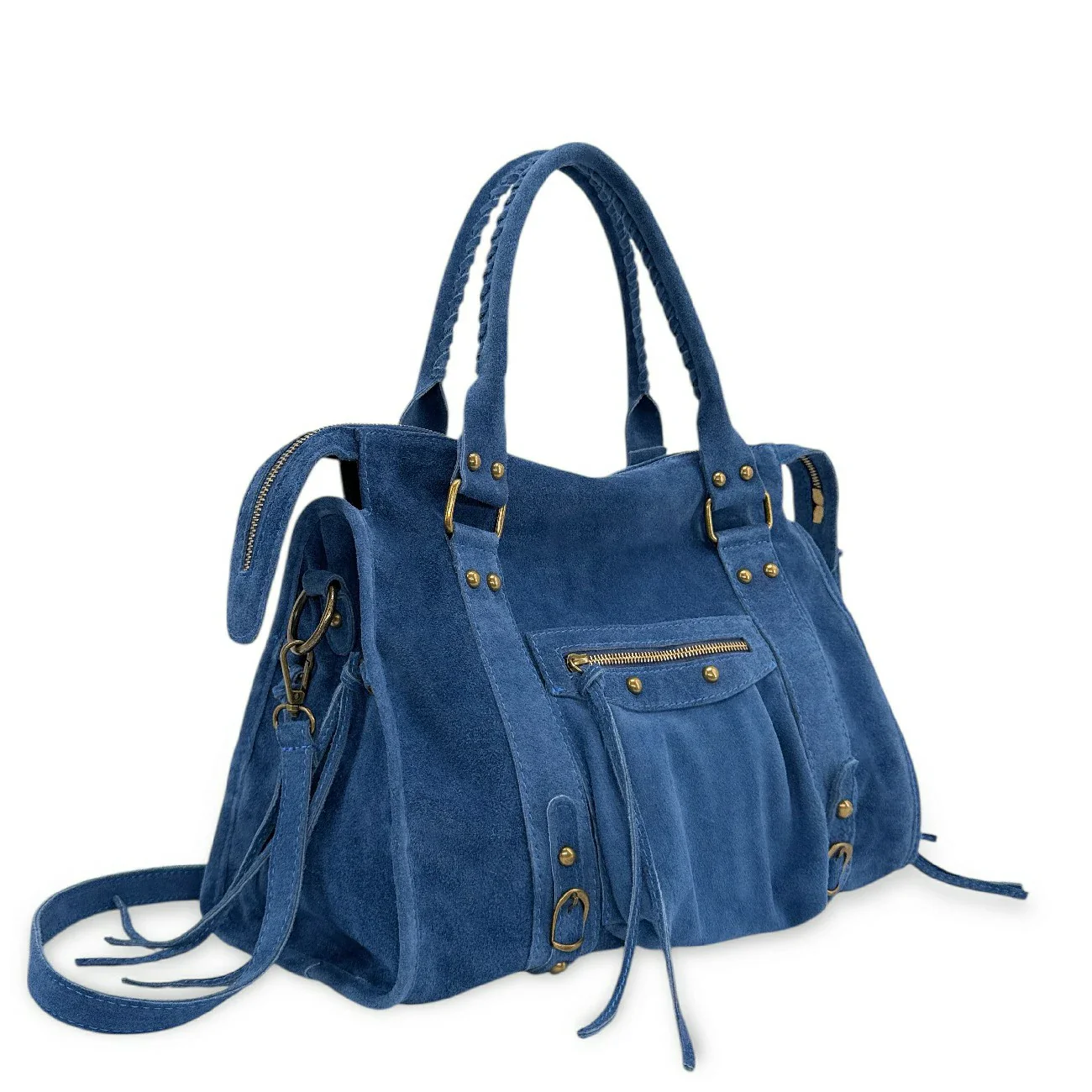 Sac à main en daim STORM SUEDE Bleu cobalt - Image 2