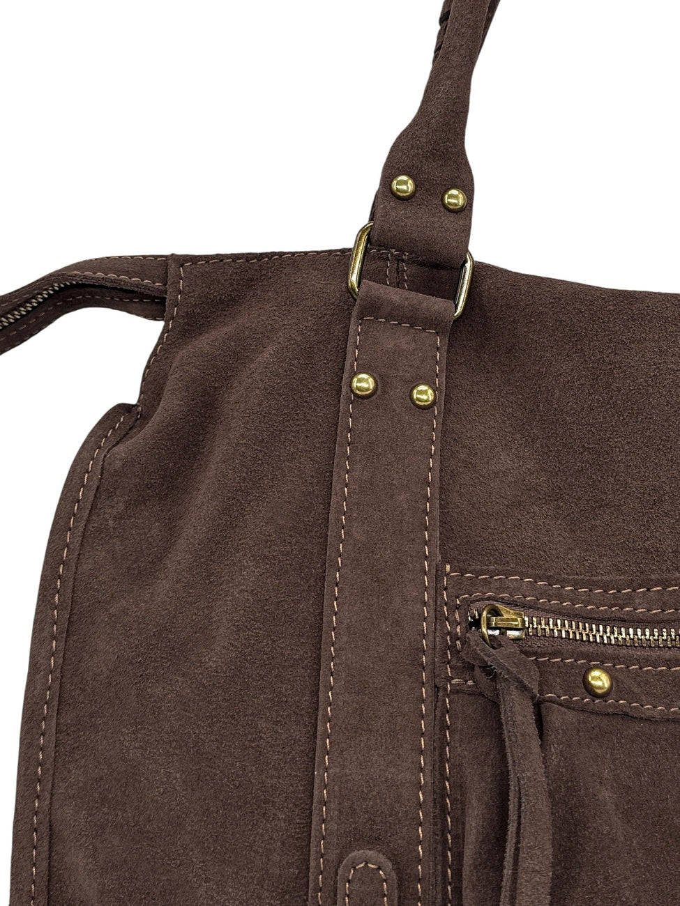 Sac à main en daim STORM SUEDE Chocolat - Image 5