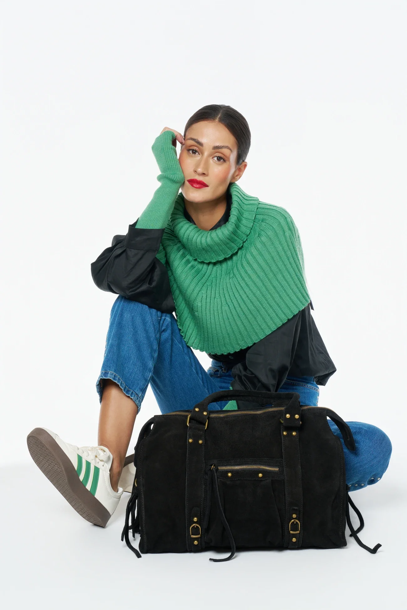 Sac à main en daim STORM SUEDE Noir - Image 3