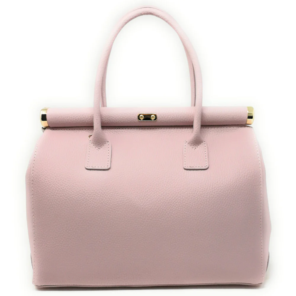 Sac à main en cuir italien TROCADERO Rose nude - Image 3