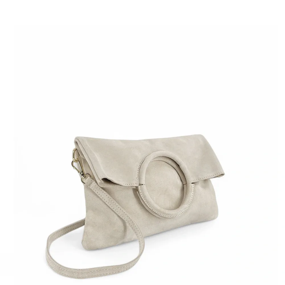 Sac à main en daim CHARLOTTE Beige crème - Image 4