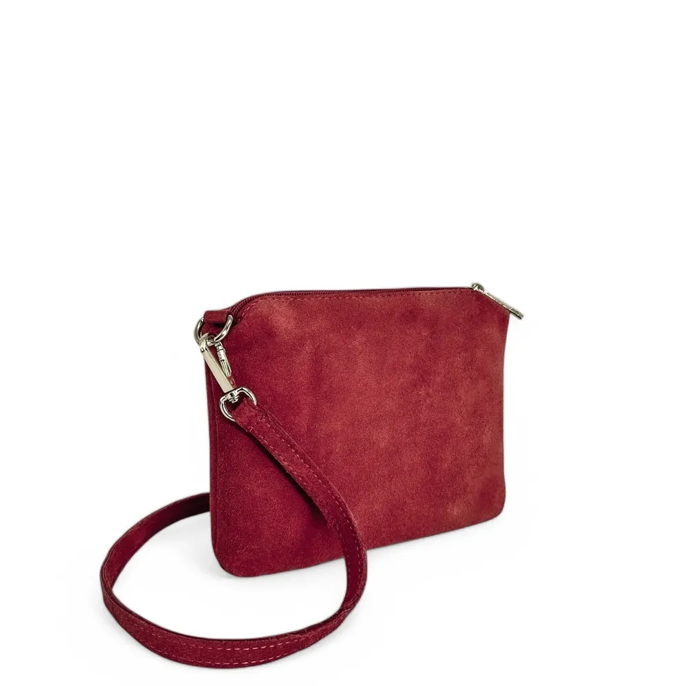 Sac à main en daim CHARLOTTE Framboise - Image 4